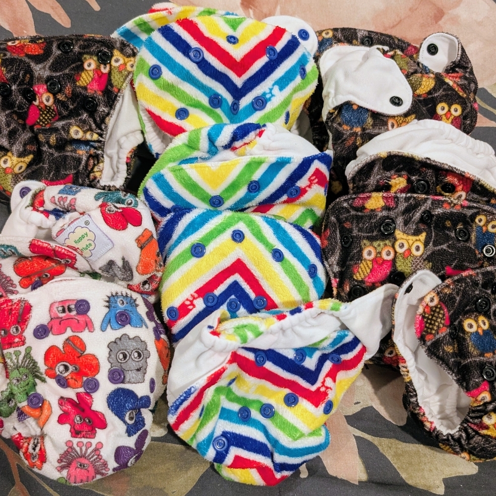 All In One Newborn Cloth Diaper Lot